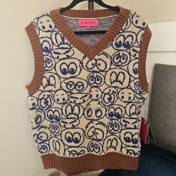 THE ELDER STATESMAN EXPRESSION V NECK VEST SZ SMALL BNWT - Picture 4 of 12